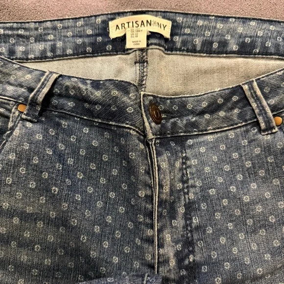 Artisan Ny Blue Patterned Ankle Jeans - Picture 3 of 7